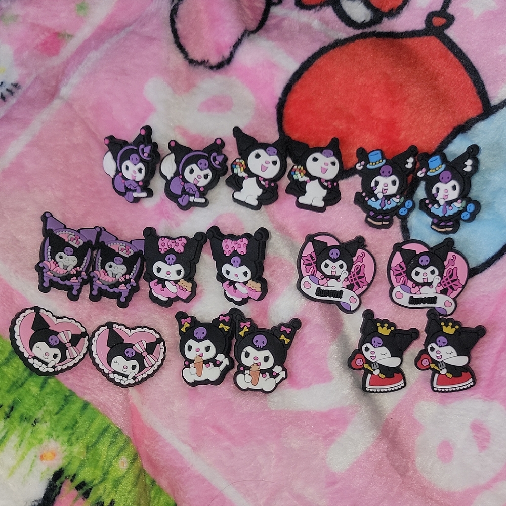 Kuromi Croc Charms